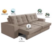 Sofá Retrátil e Reclinável 3 lugares 2,10m com Molas Madrid Suede Mirra Decor Sofá Retrátil e Reclinável 3 lugares 2,10m com Molas Madrid Suede Mirra Decor