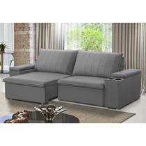 Sofá Retrátil e Reclinável 3 Lugares 225cm com Porta Copos Ballarat Sofá Retrátil e Reclinável 3 Lugares 225cm com Porta Copos Ballarat