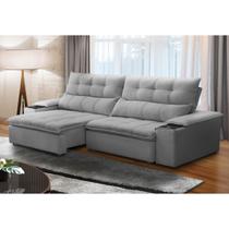 Sofá Retrátil e Reclinável 3 Lugares 230cm com Porta Copos e Objetos Bulgária
