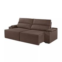 Sofá Retrátil e Reclinável 3 Lugares 230cm M180 - Veludo Marrom