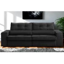 Sofá Retrátil e Reclinável 3 lugares 2,30m com Molas Milão Suede Mirra Decor