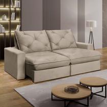 Sofá Retrátil e Reclinável 3 Lugares 240cm Pillow Top e Pés em Madeira Maciça Mônaco Yescasa Sofá Retrátil e Reclinável 3 Lugares 240cm Pillow Top e Pés em Madeira Maciça Mônaco Yescasa
