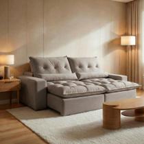 Sofá Retrátil e Reclinável 3 Lugares 250cm Avalon Super Pillow