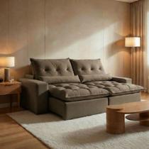 Sofá Retrátil e Reclinável 3 Lugares 250cm Avalon Super Pillow