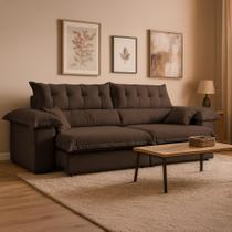 Sofá Retrátil e Reclinável 3 Lugares 260cm Boucle Ravena