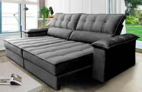 Sofá Retrátil e Reclinável 3 Lugares 270 Cm Ferrara