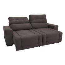 Sofá Retrátil e Reclinável 3 Lugares Blenda I Suede Café