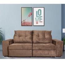 Sofá Retrátil e Reclinável 3 Lugares com Baú