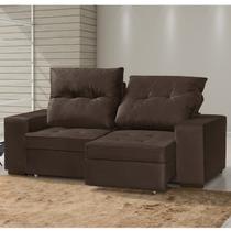 Sofá Retrátil e Reclinável 3 Lugares com Baú