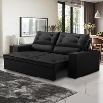 Sofá Retrátil e Reclinável 3 lugares com Molas 1,80m Lana Suede Rover & Beato