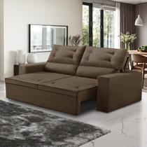 Sofá Retrátil e Reclinável 3 lugares com Molas 2,00m Lana Suede Rover & Beato