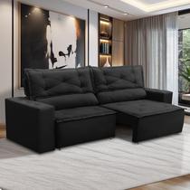 Sofá Retrátil e Reclinável 3 lugares com Molas 2,00m Laura Suede Rover & Beato