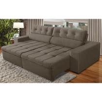 Sofá Retrátil e Reclinável 3 Lugares com Molas 2,70m Julia Suede Capuccino Madelina Decor Sofá Retrátil e Reclinável 3 Lugares com Molas 2,70m Julia Suede Capuccino Madelina Decor