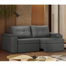 Sofá Retrátil e Reclinável 3 Lugares com Porta Copos 230cm Tobago Yescasa