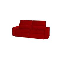 Sofá Retrátil e Reclinável 3 Lugares Havana Vermelho Simonetto - Meu Estofado
