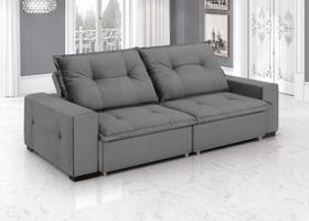 Sofá Retrátil e Reclinável 3 Lugares Linho Aquarius 220cm