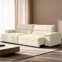 Sofá Retrátil e Reclinável 3 Lugares Molas Ensacadas 200cm Veludo Malta Sofá Retrátil e Reclinável 3 Lugares Molas Ensacadas 200cm Veludo Malta