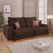 Sofá Retrátil e Reclínavel 3 Lugares Pés em Madeira Maciça 230cm Zara Yescasa Sofá Retrátil e Reclínavel 3 Lugares Pés em Madeira Maciça 230cm Zara Yescasa