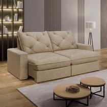 Sofá Retrátil e Reclinável 3 Lugares Pillow Top 240cm Mônaco