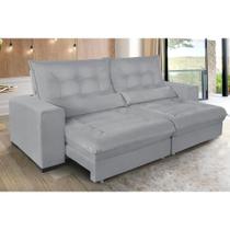 Sofá Retrátil e Reclinável 3,10m Suede Miami