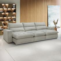 Sofá Retrátil e Reclinável 320cm Martinho Boucle Sofá Retrátil e Reclinável 320cm Martinho Boucle