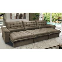 Sofá Retrátil e Reclinável 3,22m com Molas Ensacadas Cama inBox Aconchego Tecido Suede Castor Sofá Retrátil e Reclinável 3,22m com Molas Ensacadas Cama inBox Aconchego Tecido Suede Castor