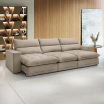 Sofá Retrátil e Reclinável 350cm Martinho Boucle