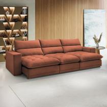 Sofá Retrátil e Reclinável 350cm Martinho Boucle