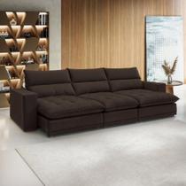 Sofá Retrátil e Reclinável 350cm Martinho Veludo