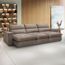 Sofá Retrátil e Reclinável 350cm Martinho Veludo