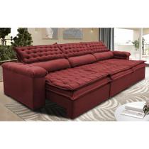 Sofá Retrátil e Reclinável 3,52m Molas Ensacadas Cama inBox Botonê Espuma Viscoelástico Vermelho Sofá Retrátil e Reclinável 3,52m Molas Ensacadas Cama inBox Botonê Espuma Viscoelástico Vermelho