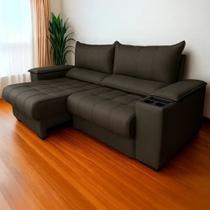 Sofá Retrátil e Reclinável 4 Lugares 230cm Oxford Jandaia Sofá Retrátil e Reclinável 4 Lugares 230cm Oxford Jandaia
