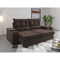 Sofá Retrátil e Reclinável 4 Lugares 2,3m Veludo Horus