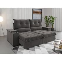 Sofá Retrátil e Reclinável 4 Lugares 2,3m Veludo Horus