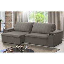 Sofá Retrátil e Reclinável 4 Lugares 245cm com Porta Copos Ballarat Sofá Retrátil e Reclinável 4 Lugares 245cm com Porta Copos Ballarat