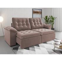 Sofá Retrátil e Reclinável 4 Lugares 250cm Veludo Detroit Sofá Retrátil e Reclinável 4 Lugares 250cm Veludo Detroit