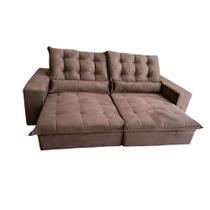 Sofá Retrátil e Reclinável 4 Lugares 2,50m Molas e Pillow Sofá Retrátil e Reclinável 4 Lugares 2,50m Molas e Pillow