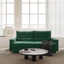 Sofá Retrátil e Reclinável 4 Lugares 260cm Embaúba Extra CabeCasa MadeiraOriginals Verde Diamante Sofá Retrátil e Reclinável 4 Lugares 260cm Embaúba Extra CabeCasa MadeiraOriginals Verde Diamante