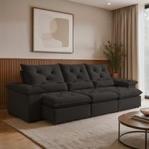 Sofá Retrátil e Reclinável 4 Lugares 270cm Londres Plus