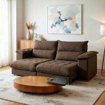 Sofá Retrátil e Reclinável 4 Lugares 290cm Italia