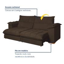 Sofá Retrátil e Reclinável 4 Lugares 290cm Italia Sofá Retrátil e Reclinável 4 Lugares 290cm Italia