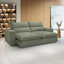 Sofá Retrátil e Reclinável 4 Lugares Boucle Verde Martinho 250cm Yescasa Sofá Retrátil e Reclinável 4 Lugares Boucle Verde Martinho 250cm Yescasa