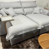 Sofá retrátil e reclinável 4 lugares com molas ensacadas
