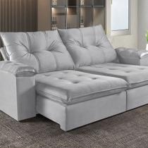 Sofá Retrátil e Reclinável 4 Lugares M-194 2,50m Molas Ensacadas Pillow Top Estofados Martins