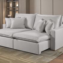 Sofá Retrátil e Reclinável 4 Lugares M-196 2,50m Molas Ensacadas Pillow Top Almofadas Estofados Martins