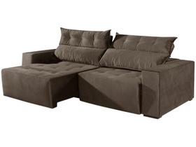 Sofá Retrátil e Reclinável 4 Lugares Suede - Reta Moderna Summer American Comfort