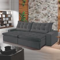 Sofá Retrátil e Reclinável 5 Lugares 250cm Bérgamo