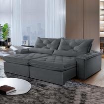 Sofá Retrátil e Reclinável 5 Lugares 280cm Diamond Super Pillow