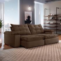 Sofa Retrátil e Reclinável 5 Lugares 290cm Espanha Veludo Sofa Retrátil e Reclinável 5 Lugares 290cm Espanha Veludo