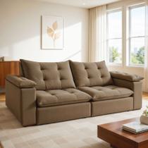 Sofa Retrátil e Reclinável 5 Lugares 290cm Espanha Veludo